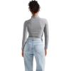 imageSUUKSESS Women Ribbed Modal Long Sleeve Casual Tops High Neck Going Out T ShirtsGrey