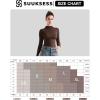 imageSUUKSESS Women Ribbed Modal Long Sleeve Casual Tops High Neck Going Out T ShirtsPink