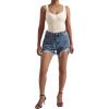 imageSUUKSESS Women V Neck Ribbed Seamless Bodysuit Sleeveless Padded Sexy Tank Top1 Beige