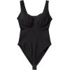 imageSUUKSESS Women V Neck Ribbed Seamless Bodysuit Sleeveless Padded Sexy Tank Top1 Black Pink