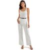 imageSUUKSESS Women Cotton Ribbed Built in Bra Tank Tops Summer Casual Basic TopWhite