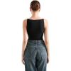 imageSUUKSESS Women Double Lined Boat Neck Tank Tops 2025 Y2K Going Out Basic Cami ShirtsBlack