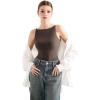 imageSUUKSESS Women Double Lined Boat Neck Tank Tops 2025 Y2K Going Out Basic Cami ShirtsBrown