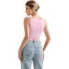 imageSUUKSESS Women Double Lined Boat Neck Tank Tops 2025 Y2K Going Out Basic Cami ShirtsPink