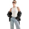 imageSUUKSESS Women Double Lined Boat Neck Tank Tops 2025 Y2K Going Out Basic Cami ShirtsWhite