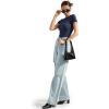 imageSUUKSESS Women Double Lined Fitted Basic Tee Crew Neck Short Sleeve Y2K Crop TopNavy Blue