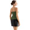 imageSUUKSESS Women Double Lined Going Out Trendy Tube Tops Side Split Sexy Tank TopsAqua
