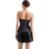 imageSUUKSESS Women Double Lined Going Out Trendy Tube Tops Side Split Sexy Tank TopsAsh