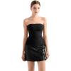 imageSUUKSESS Women Double Lined Going Out Trendy Tube Tops Side Split Sexy Tank TopsBlack