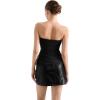 imageSUUKSESS Women Double Lined Going Out Trendy Tube Tops Side Split Sexy Tank TopsBlack