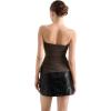 imageSUUKSESS Women Double Lined Going Out Trendy Tube Tops Side Split Sexy Tank TopsBrown