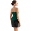 imageSUUKSESS Women Double Lined Going Out Trendy Tube Tops Side Split Sexy Tank TopsDeep Green