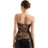 imageSUUKSESS Women Double Lined Going Out Trendy Tube Tops Side Split Sexy Tank TopsDeep Leopard