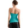 imageSUUKSESS Women Double Lined Going Out Trendy Tube Tops Side Split Sexy Tank TopsEmerald Black