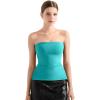 imageSUUKSESS Women Double Lined Going Out Trendy Tube Tops Side Split Sexy Tank TopsEmerald Black