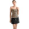 imageSUUKSESS Women Double Lined Going Out Trendy Tube Tops Side Split Sexy Tank TopsLeopard