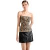 imageSUUKSESS Women Double Lined Going Out Trendy Tube Tops Side Split Sexy Tank TopsLeopard