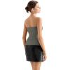 imageSUUKSESS Women Double Lined Going Out Trendy Tube Tops Side Split Sexy Tank TopsLight Grey