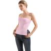imageSUUKSESS Women Double Lined Going Out Trendy Tube Tops Side Split Sexy Tank TopsLight Pink