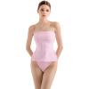 imageSUUKSESS Women Double Lined Going Out Trendy Tube Tops Side Split Sexy Tank TopsLight Pink