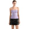 imageSUUKSESS Women Double Lined Going Out Trendy Tube Tops Side Split Sexy Tank TopsLilac