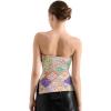 imageSUUKSESS Women Double Lined Going Out Trendy Tube Tops Side Split Sexy Tank TopsMandala Patchwork Cream