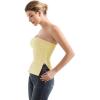 imageSUUKSESS Women Double Lined Going Out Trendy Tube Tops Side Split Sexy Tank TopsPale Yellow