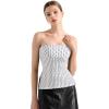 imageSUUKSESS Women Double Lined Going Out Trendy Tube Tops Side Split Sexy Tank TopsPolka Dots