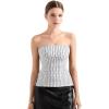 imageSUUKSESS Women Double Lined Going Out Trendy Tube Tops Side Split Sexy Tank TopsPolka Dots