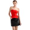 imageSUUKSESS Women Double Lined Going Out Trendy Tube Tops Side Split Sexy Tank TopsRed