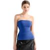 imageSUUKSESS Women Double Lined Going Out Trendy Tube Tops Side Split Sexy Tank TopsSapphire