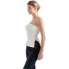 imageSUUKSESS Women Double Lined Going Out Trendy Tube Tops Side Split Sexy Tank TopsWhite