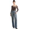 imageSUUKSESS Women One Off The Shoulder Winter Tank Tops Ruched Long Sleeve Shirts2 Brown