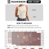imageSUUKSESS Women Padded Open Back Boat Neck Tank Tops Double Lined Basic ShirtsBrown