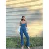 imageSUUKSESS Women Ribbed Flare One Piece Jumpsuits Seamless Padded Sexy Jumpsuit1 Blue 30