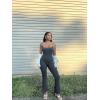 imageSUUKSESS Women Ribbed Flare One Piece Jumpsuits Seamless Padded Sexy Jumpsuit1 Grey 30