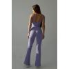 imageSUUKSESS Women Ribbed Flare One Piece Jumpsuits Seamless Padded Sexy Jumpsuit1 Purple 30