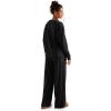 imageSUUKSESS Women Ribbed Lounge Sets Long Sleeve Pajama Two Piece Sets with PocketsBlack