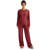 imageSUUKSESS Women Ribbed Lounge Sets Long Sleeve Pajama Two Piece Sets with PocketsRed