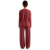 imageSUUKSESS Women Ribbed Lounge Sets Long Sleeve Pajama Two Piece Sets with PocketsRed