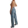 imageSUUKSESS Women Ribbed Sexy Bodysuit Halter Sleeveless Padded One Piece Tank Top1 Khaki