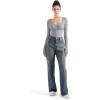 imageSUUKSESS Women Sweetheart V Neck Long Sleeve Tops Lace Trim Ribbed Modal Fall Going Out ShirtsDark Gray