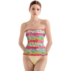 imageSUUKSESS Women Double Lined Going Out Trendy Tube Tops Side Split Sexy Tank TopsWildflower Border