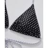 imageSUUKSESS Women Halter String Two Piece Bikini Sets Reversible Thong Swimsuit105 Black White Polka Dots