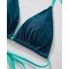 imageSUUKSESS Women Halter String Two Piece Bikini Sets Reversible Thong Swimsuit105 Blue Green