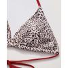imageSUUKSESS Women Halter String Two Piece Bikini Sets Reversible Thong Swimsuit105 Red Leopard