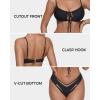 imageSUUKSESS Women High Waisted String Bikini Sets Sexy Two Piece Cutout SwimsuitsBlack