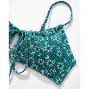 imageSUUKSESS Women High Waisted String Bikini Sets Sexy Two Piece Cutout SwimsuitsGreen White Floral