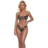 imageSUUKSESS Women High Waisted String Bikini Sets Sexy Two Piece Cutout SwimsuitsLeopard