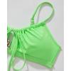imageSUUKSESS Women High Waisted String Bikini Sets Sexy Two Piece Cutout SwimsuitsNeon Green